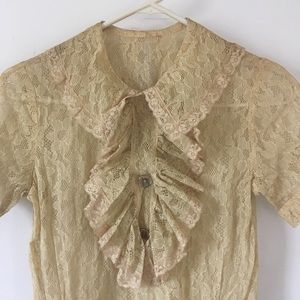 Delicate Vintage Lace Blouse